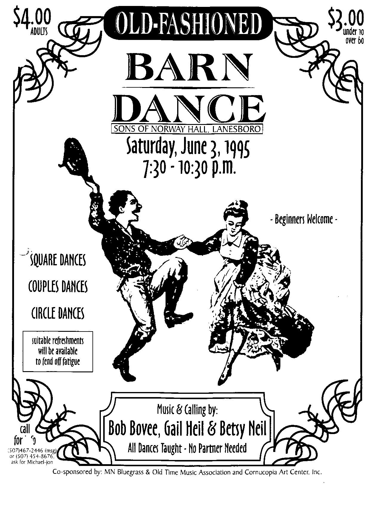First Lanesboro Barn Dance Poster